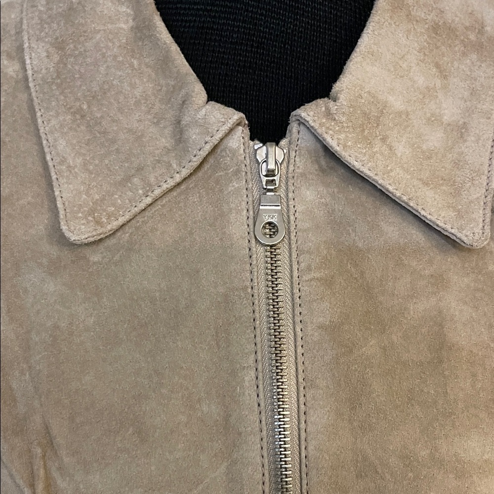 Mitrani Women's Tan Suede Leather Jacket size 16 - Picture 2 of 8